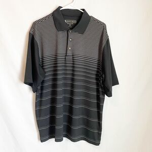 🟢Pebble Beach Performance Polo Striped Size L